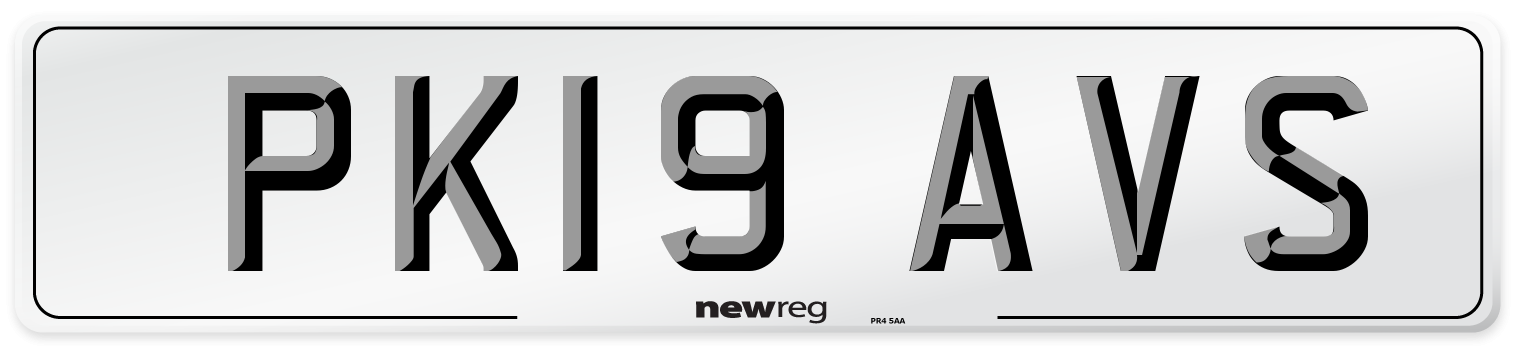 PK19 AVS Number Plate from New Reg